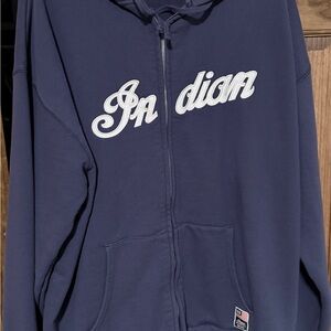 Men's Navy Blue Zip-Up Sweater